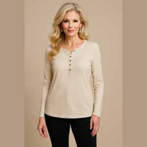 🎁G.H. Bass & Co. Beige Textured Henley Shirt